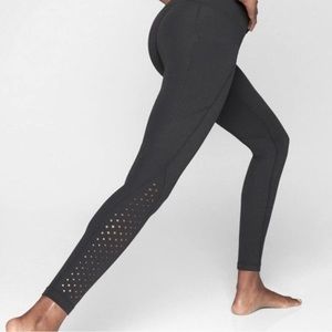Athleta Laser Cut Salutation Tight Leggings size XL